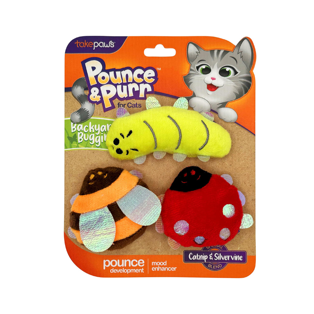 Pounce & Purr lightweight plush for easy swatting.