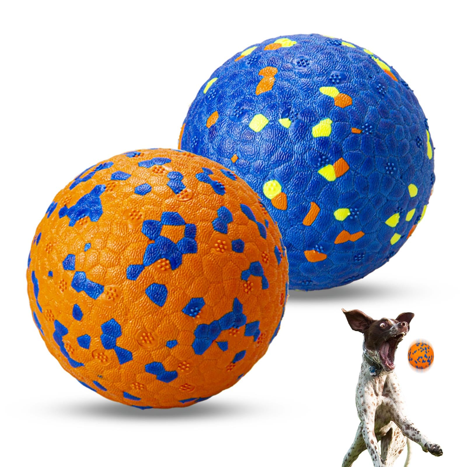 POUPUA bouncy dog ball in action ideal for energetic fetch
