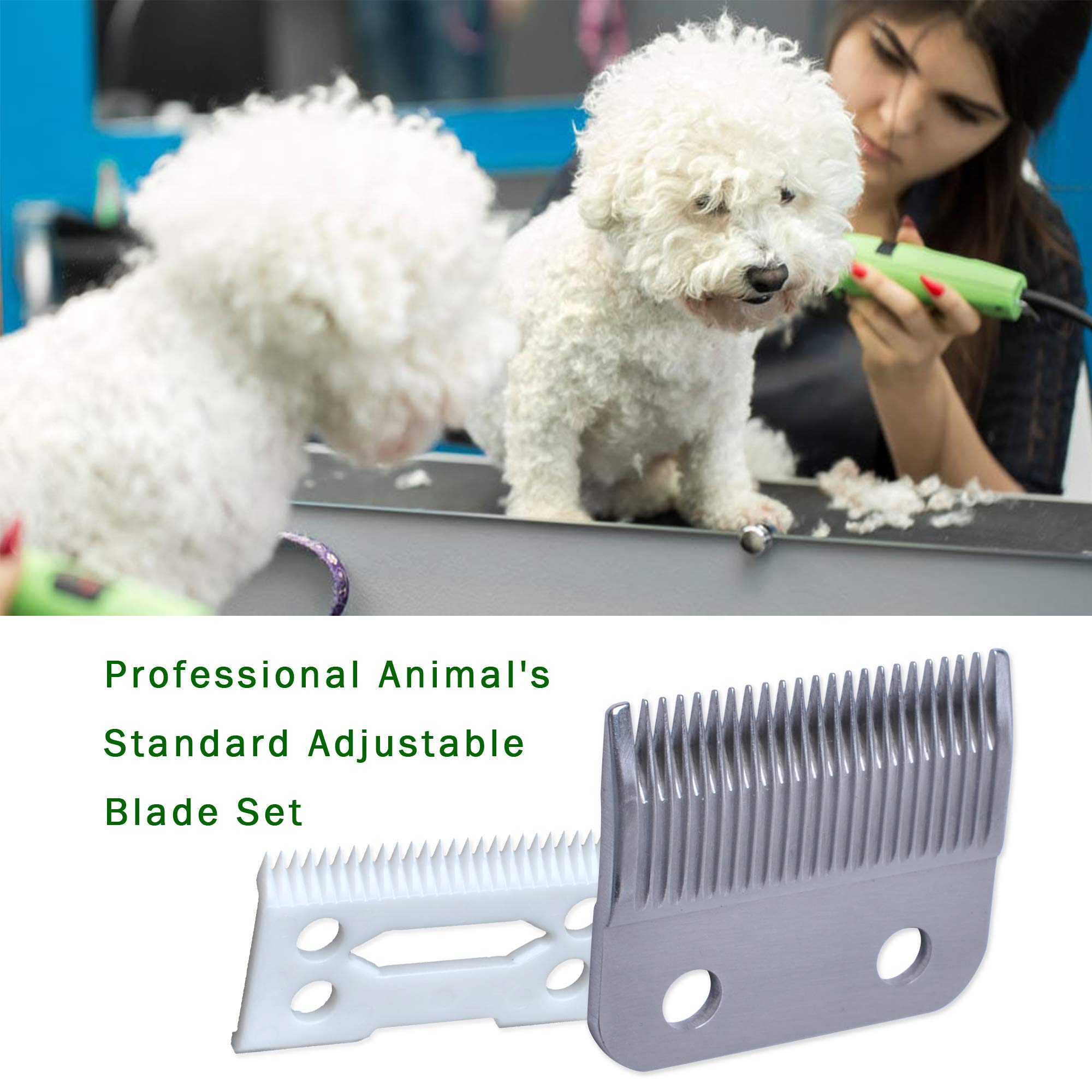 Poweka dog coat trimming with blade – precise grooming for pet coats.