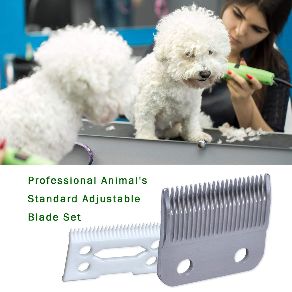 Poweka dog coat trimming with blade – precise grooming for pet coats.