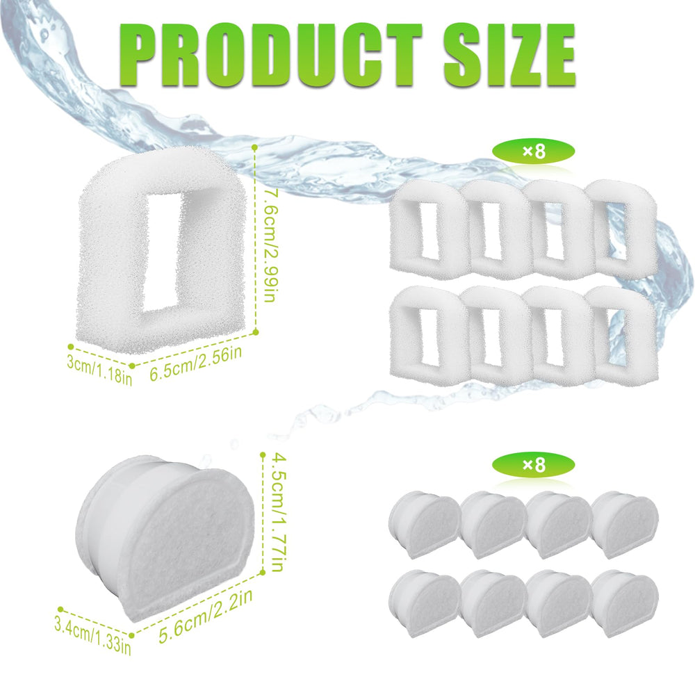Poweka Drinkwell carbon filter helps reduce odors and improve water freshness.