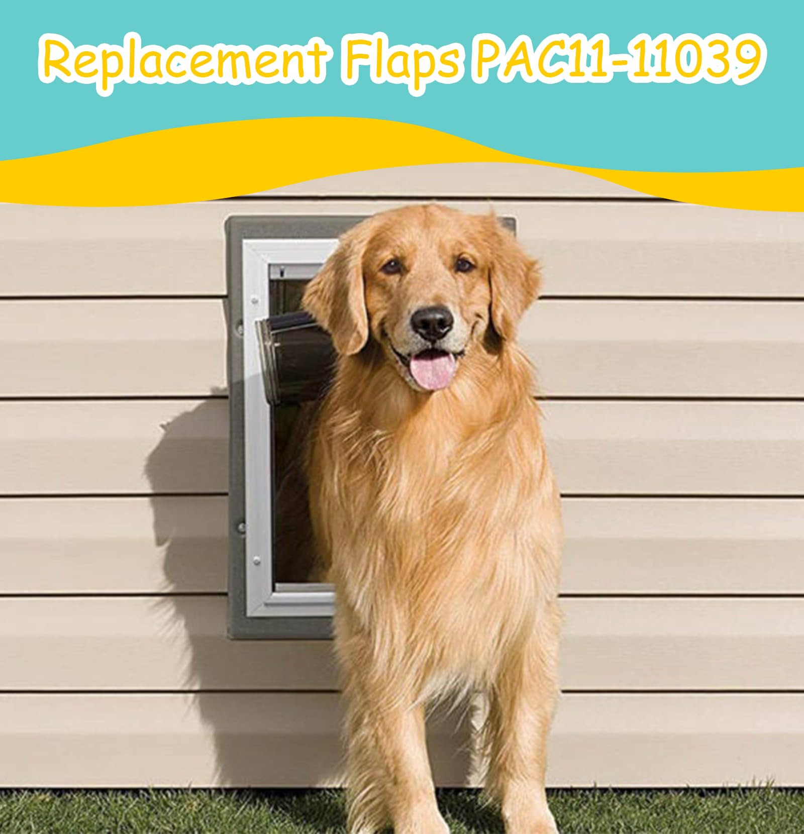 Poweka large-size 10 1/8 by 16 7/8 inches flap for roomy doors
