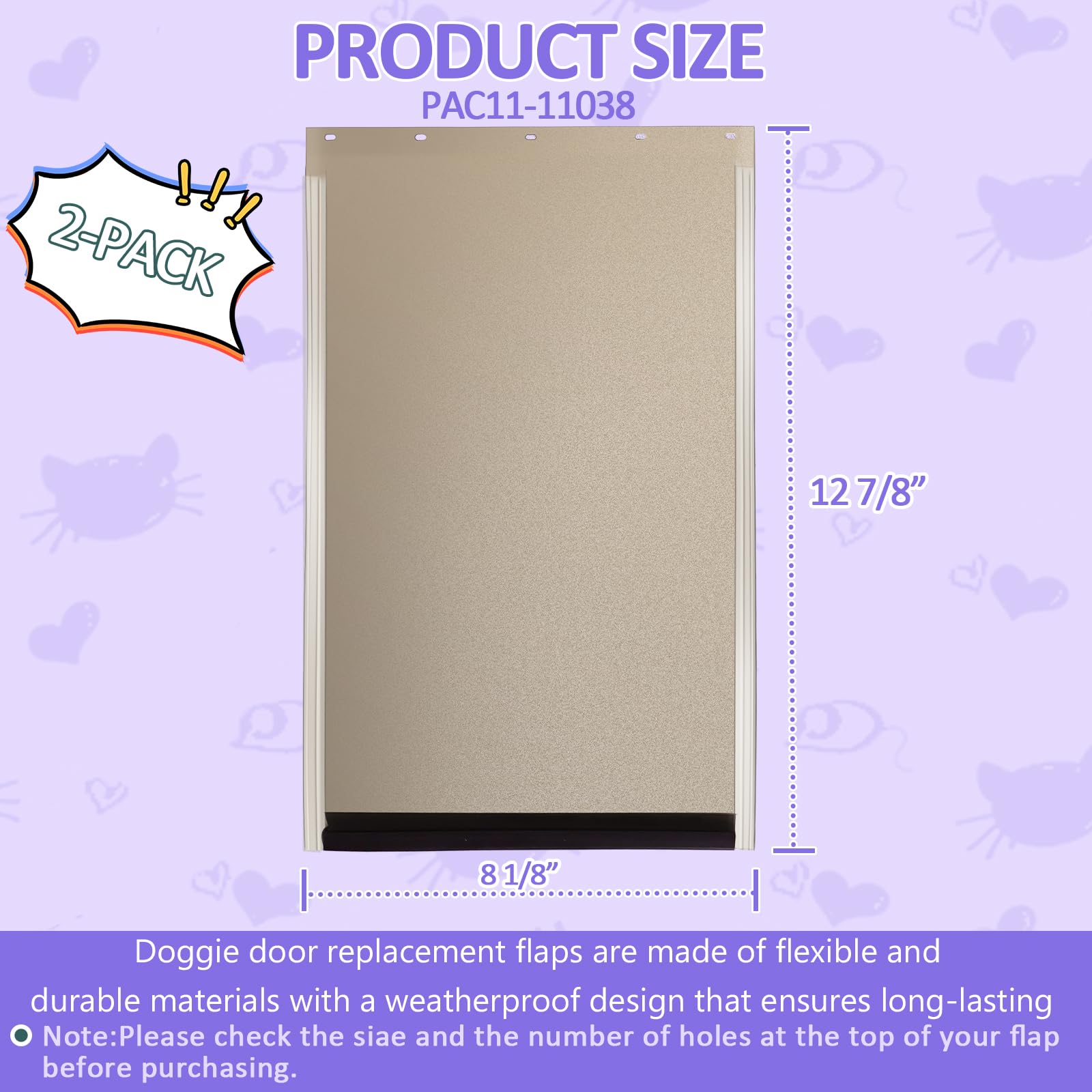 Poweka PAC11-11038 adjustable holes for easy fit with top panel doors.