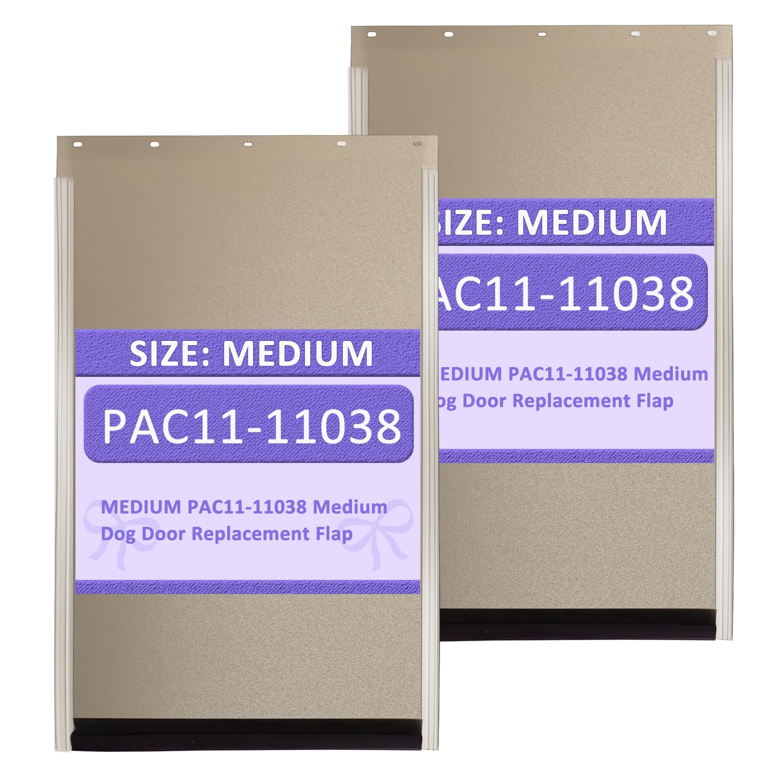 Poweka PAC11-11038 flap close-up showing flexible TPU for durable pet door use.