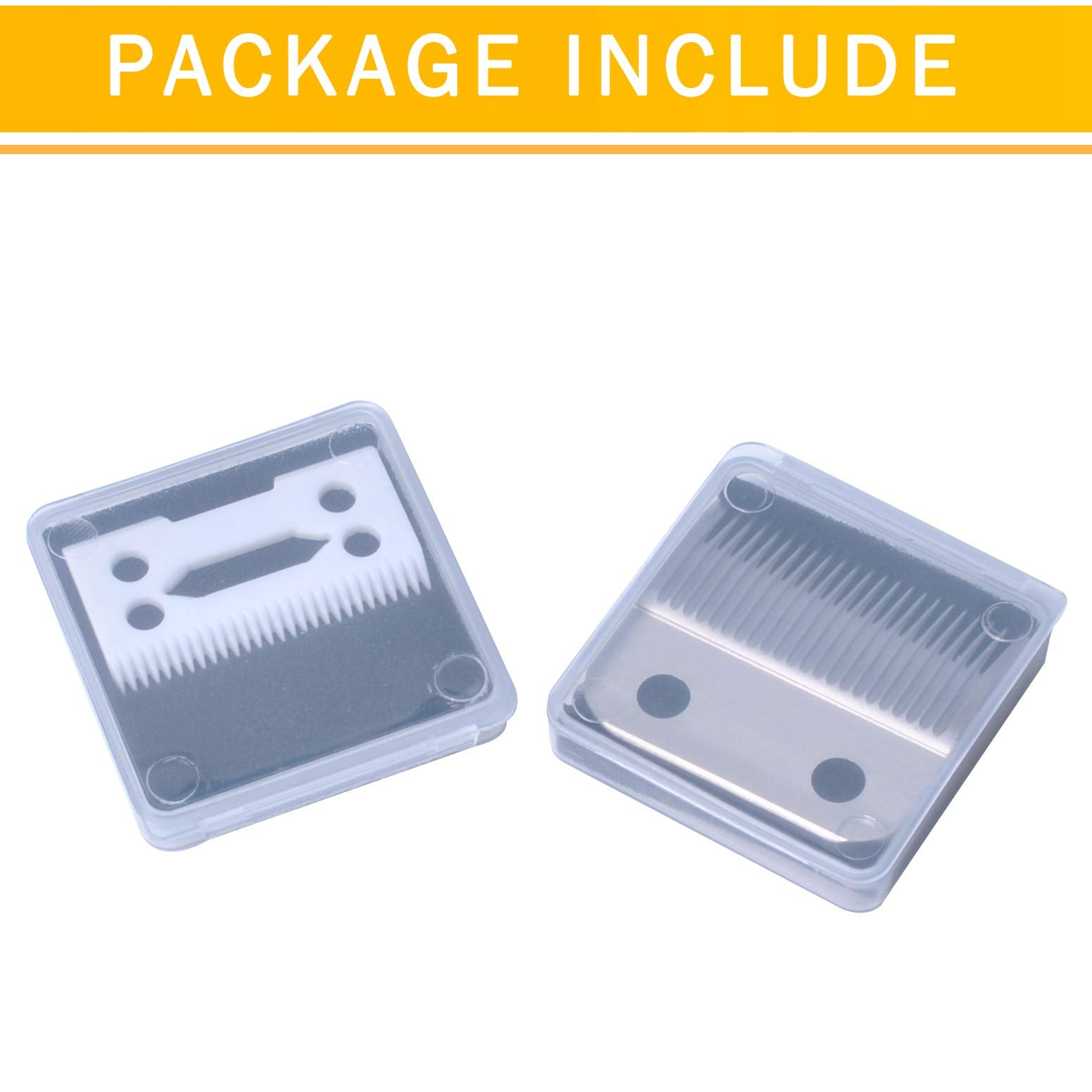 Poweka packaged blade set – convenient replacement pack for busy groomers.