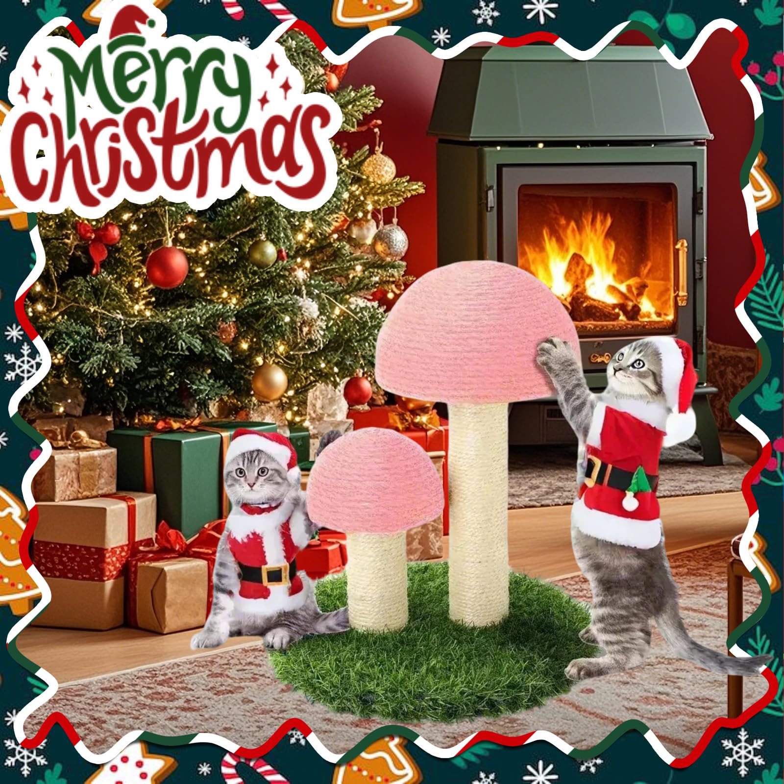 PowerKing pink cat tree-tower adds modern decor while encouraging safe scratching