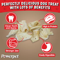Powerpet Beef Ears texture close-up ideal for durable chews during playtime