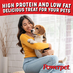 Powerpet Treats smoked beef jerky skin dog chews present a grain-free option for pets.