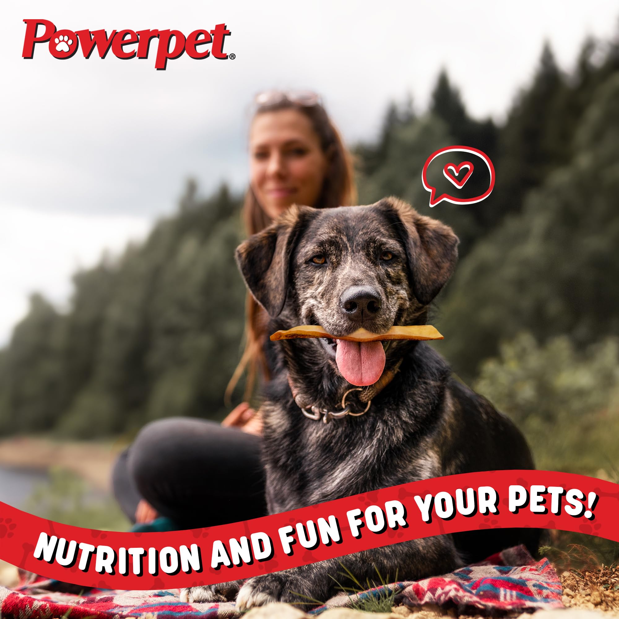 Powerpet Treats smoked beef jerky skin natural ingredients support easy digestion for sensitive stomachs.
