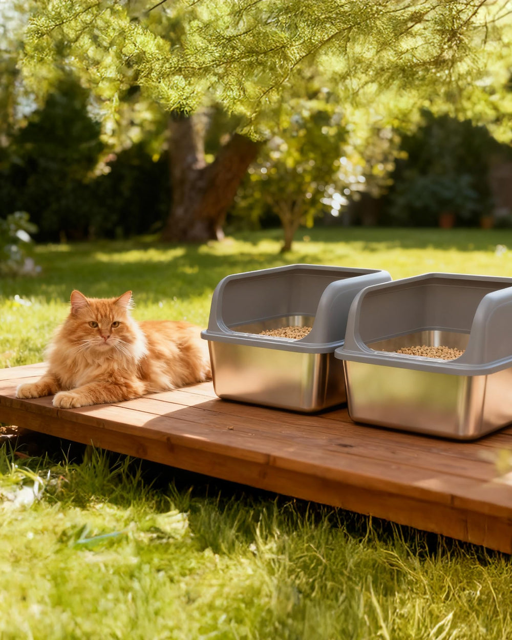 Powools high-walled design keeps litter inside the box.