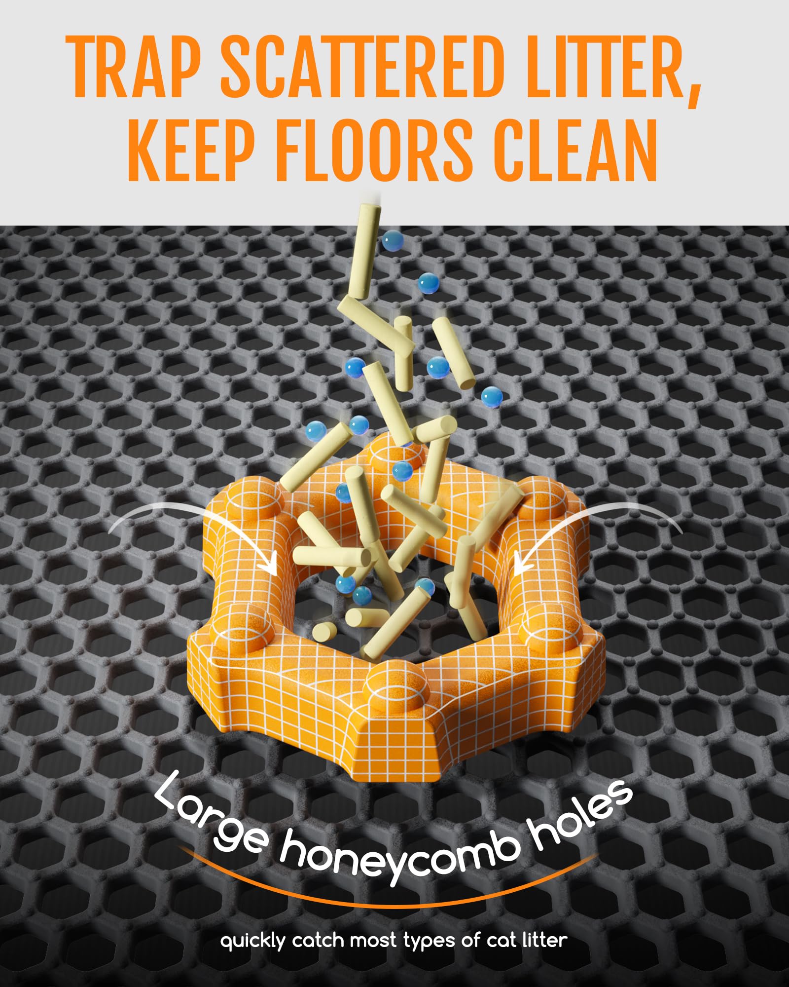 Powools cat mat multipurpose use under bowls catches spills and crumbs.