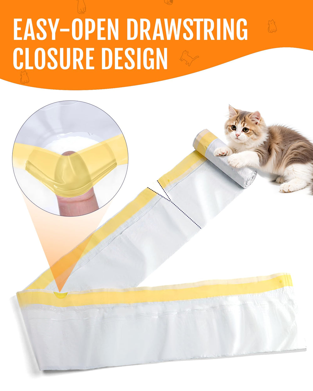 Powools litter liner with easy-open breakpoints for quick setup