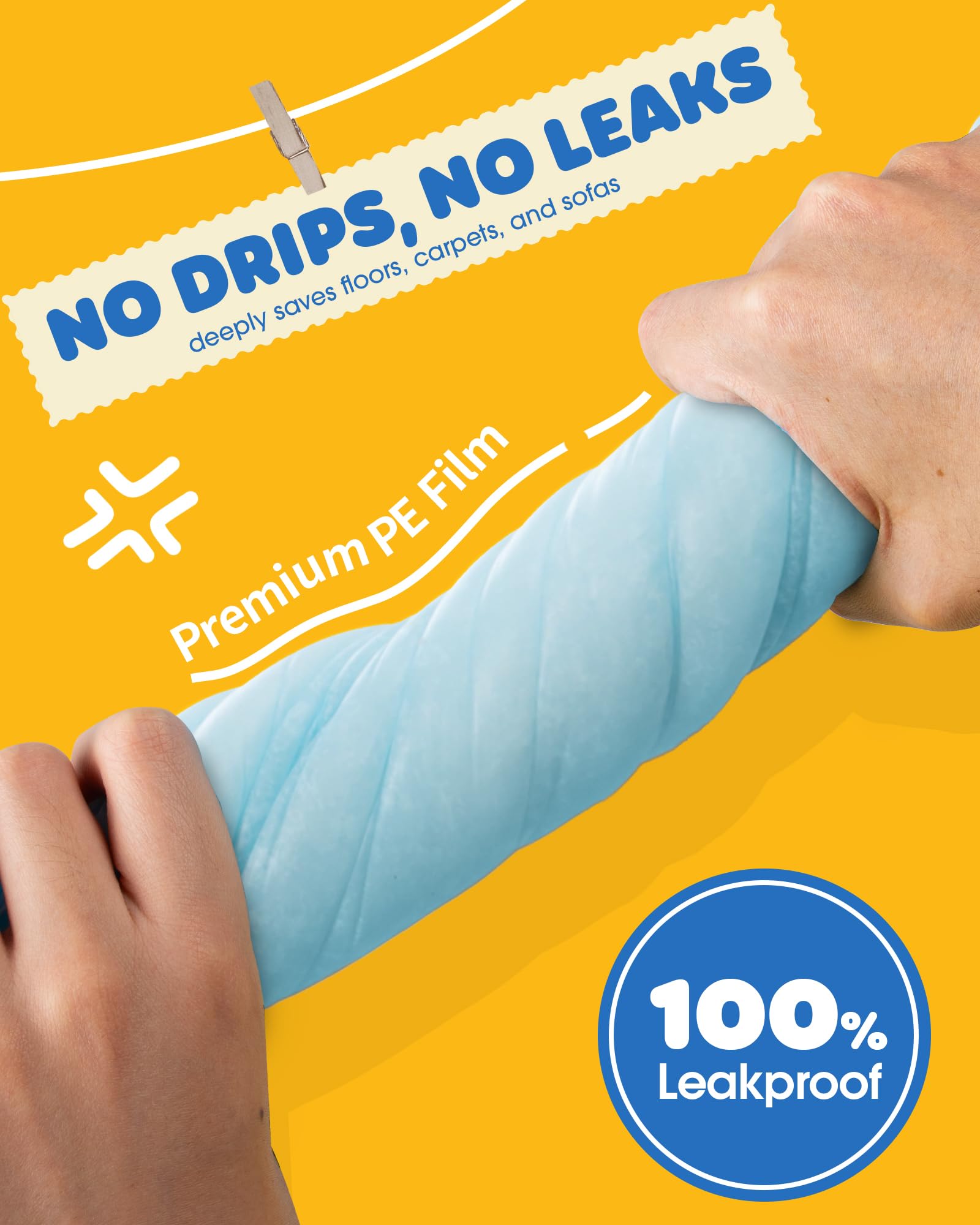 Powools quick-dry technology keeps paws dry and rooms cleaner.