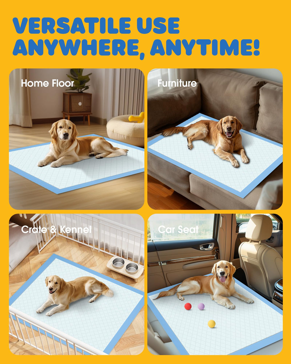 Powools soft quilted top layer offers paw-friendly comfort.