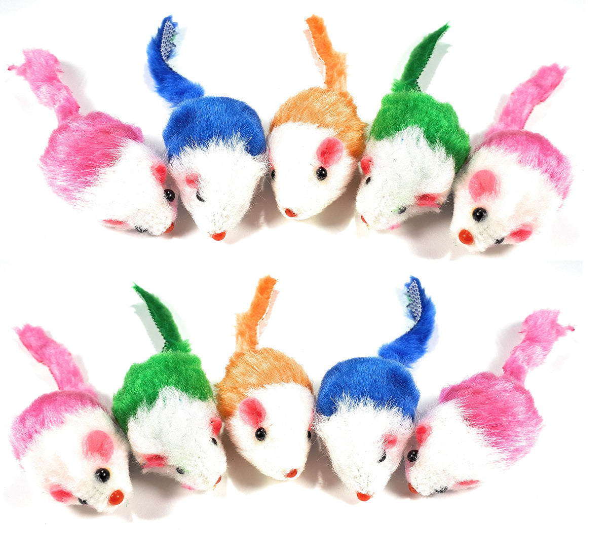 POXXU Play Fur Mice pink mouse image promotes colorful hunting play and exercise for cats.