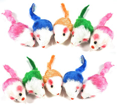 POXXU Play Fur Mice pink mouse image promotes colorful hunting play and exercise for cats.
