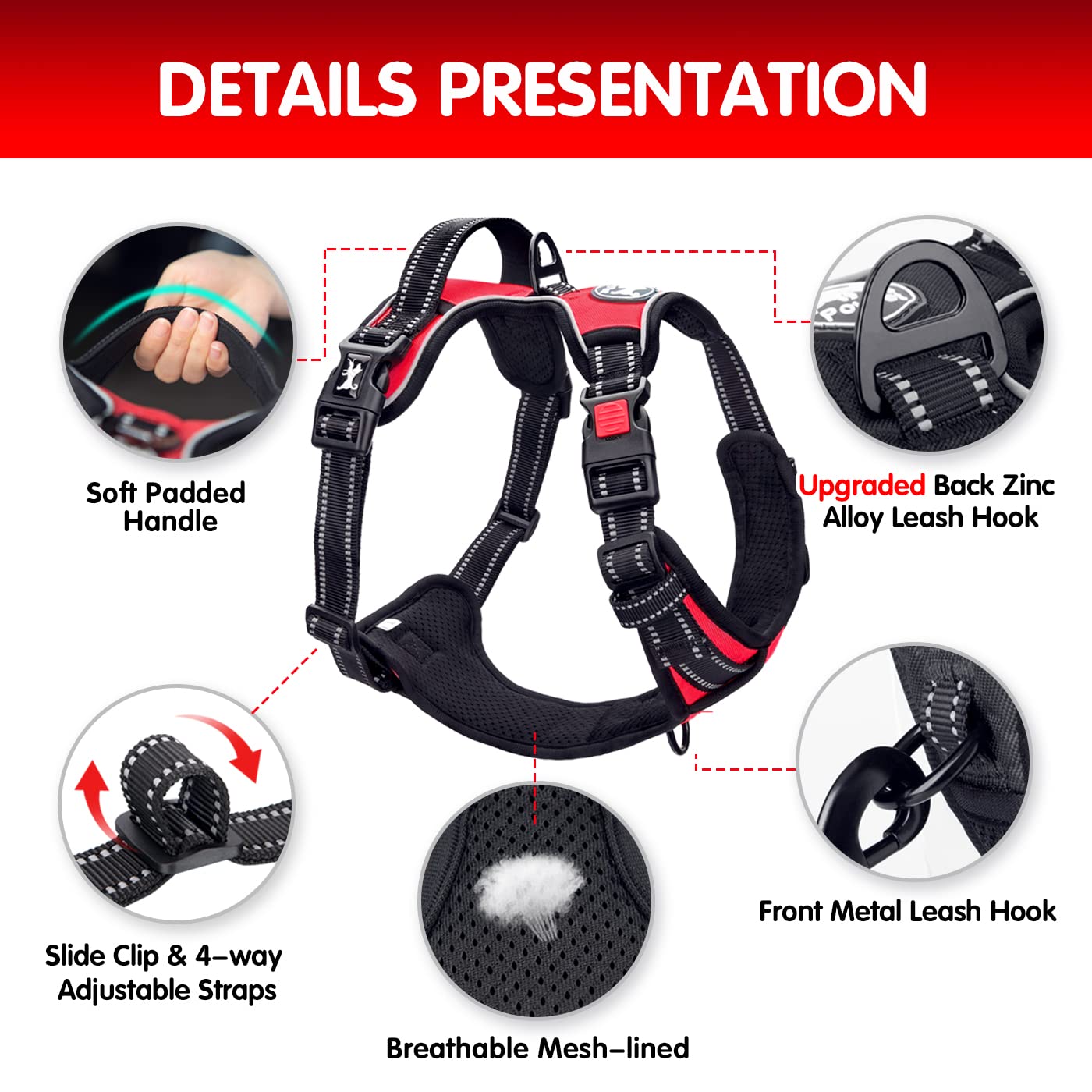 PoyPet harness handle close-up for extra control and safety