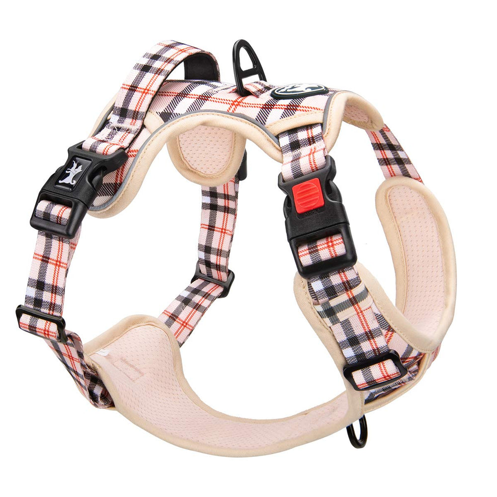 PoyPet No Pull Harness adjustable straps demonstrate four-way fit option