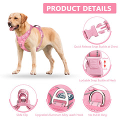 PoyPet No Pull Harness back D-ring for casual walks and daily use.