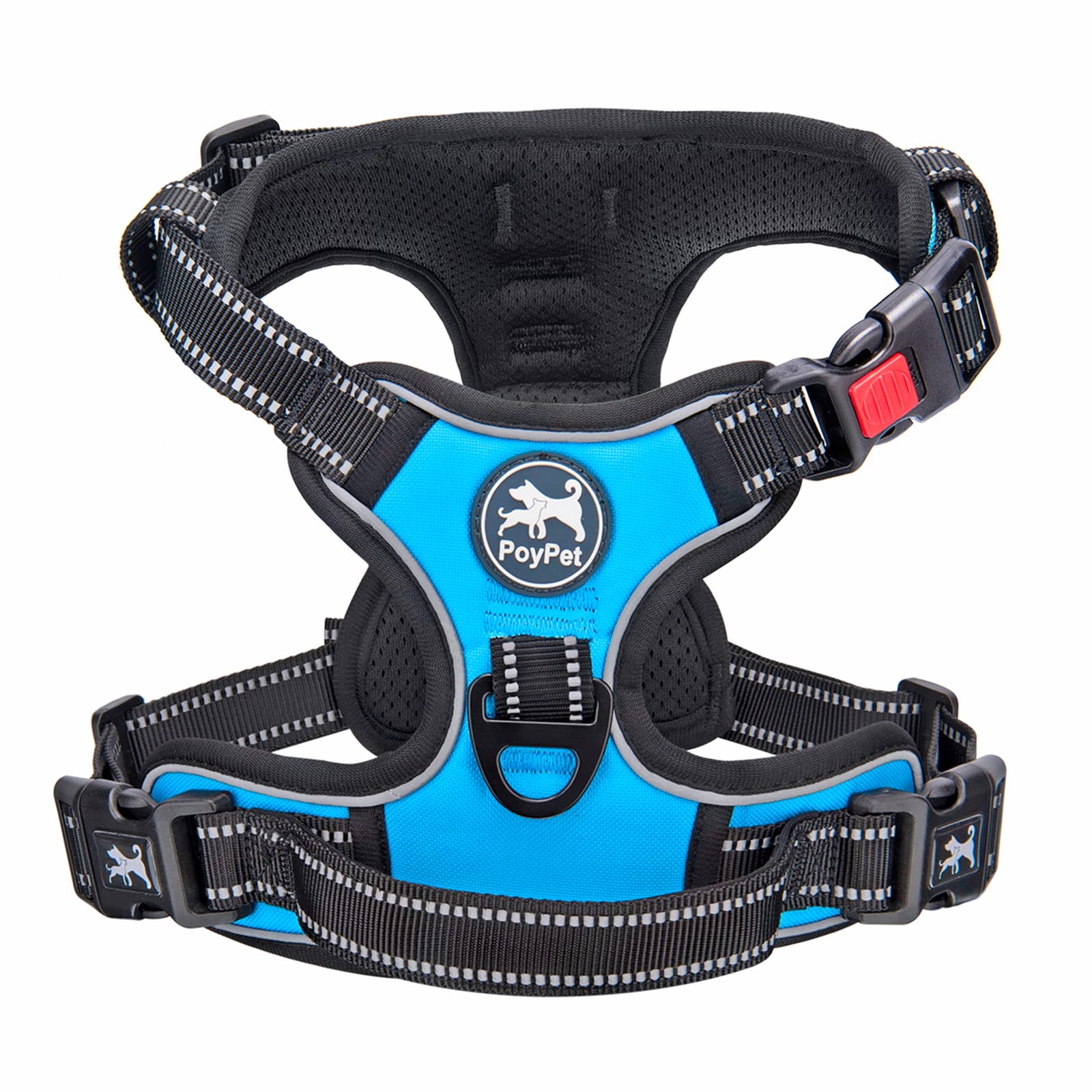 PoyPet No Pull Harness front clip for better control during walks