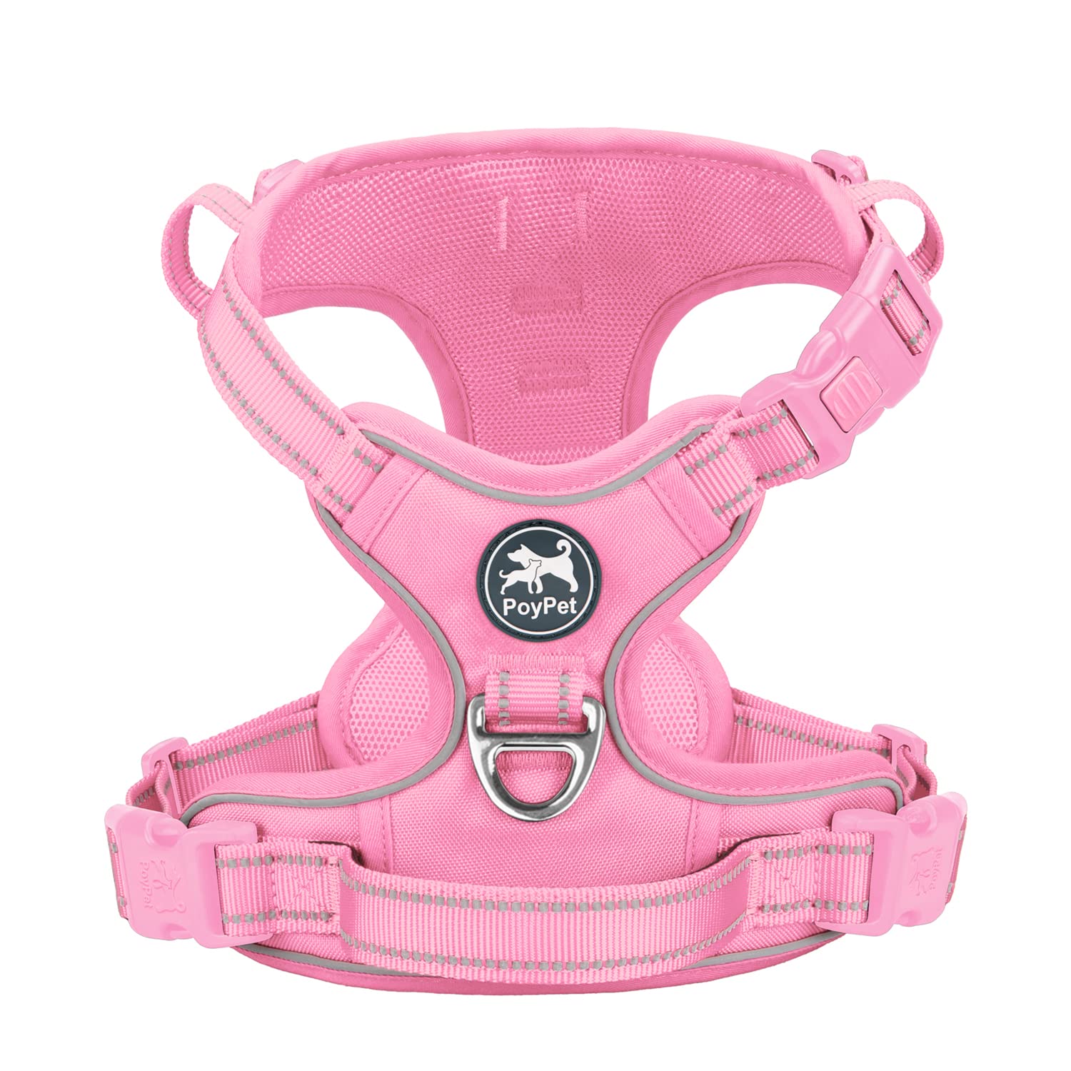 PoyPet No Pull Harness front D-ring for training and controlled guidance.