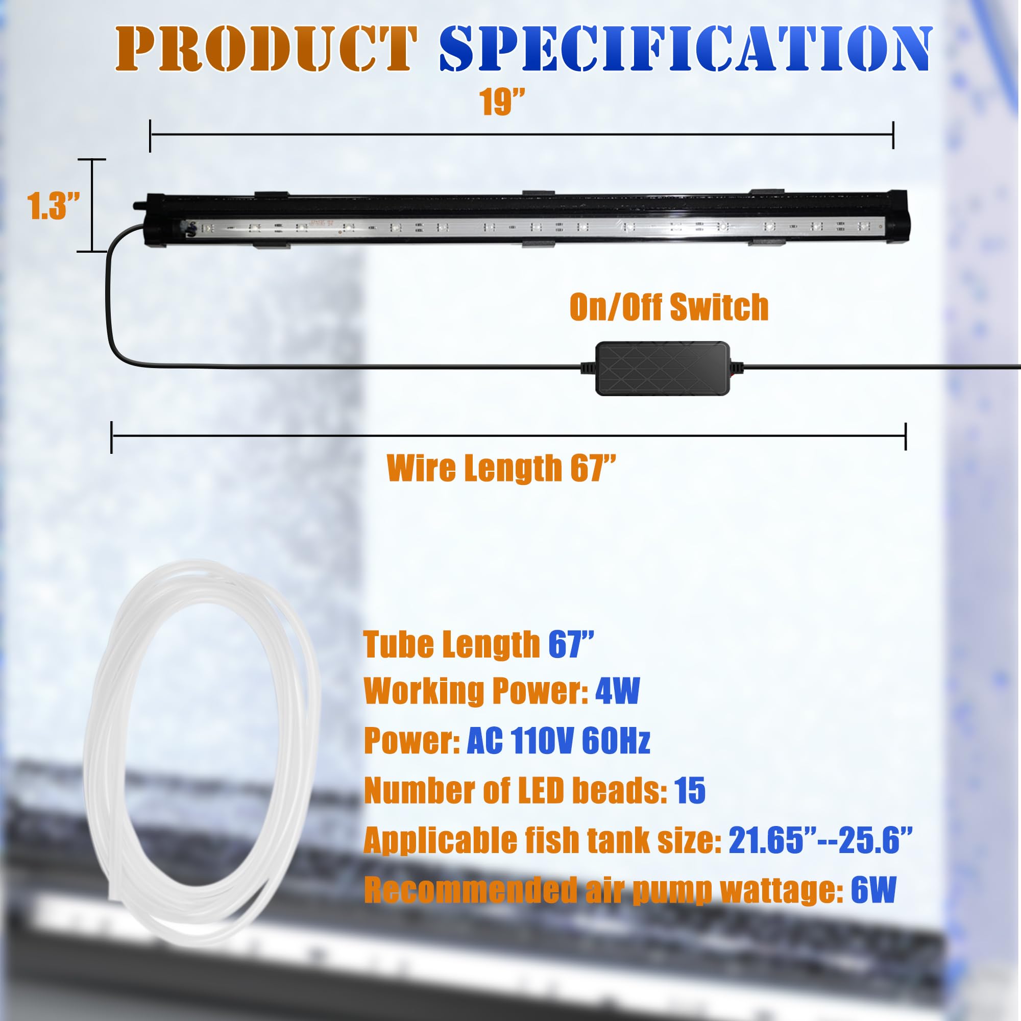 POZANKI 19 inch light is ideal for mid to large tanks and focal aquatic accents.