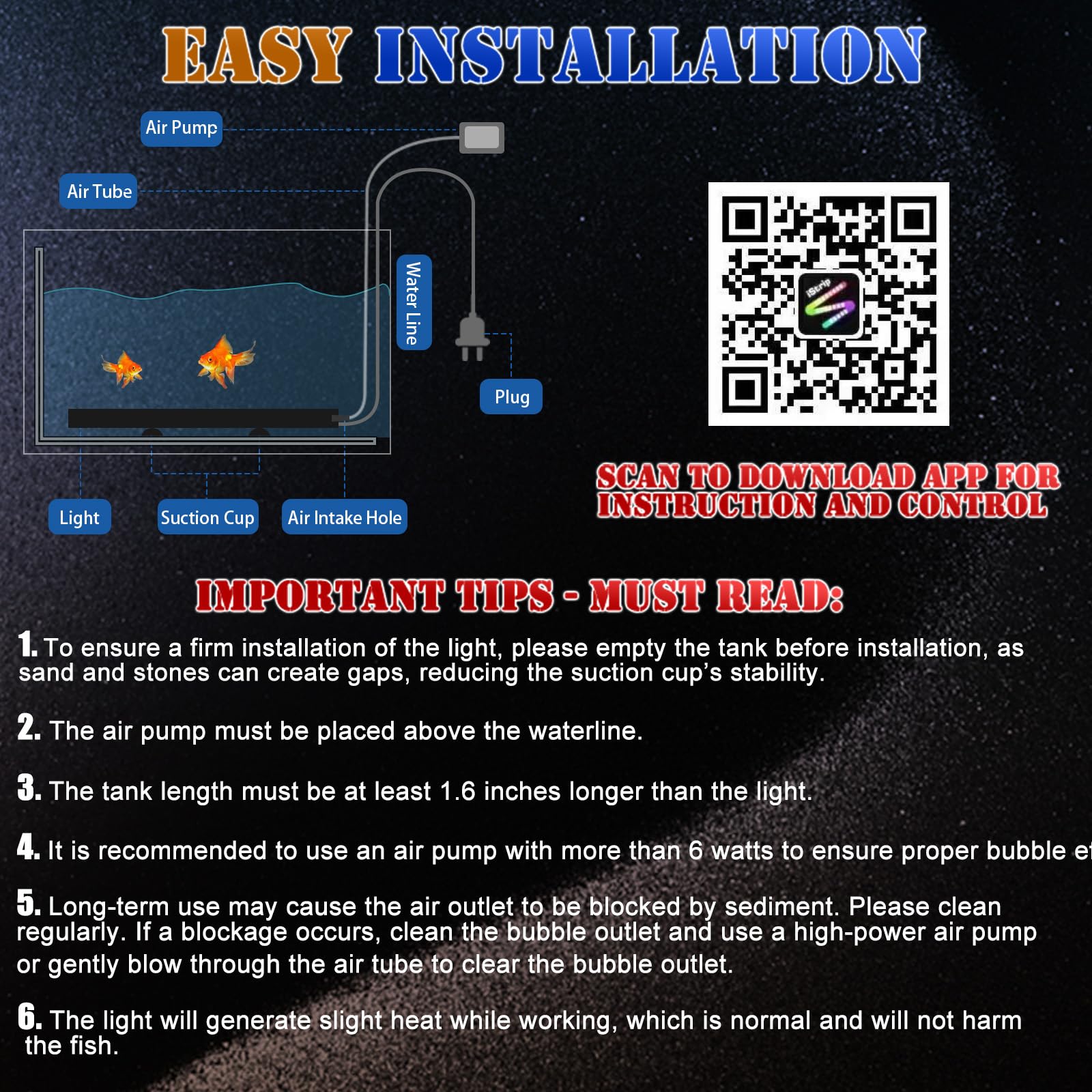 POZANKI IP68 waterproof rating lets safe submersion during daily aquarium maintenance.
