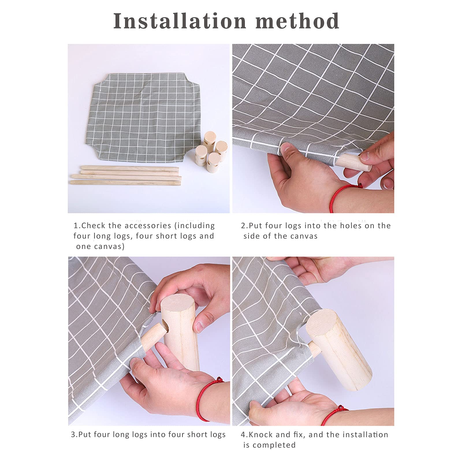 Pozico cat dog cot in gray grid fabric suitable for indoor or outdoor use