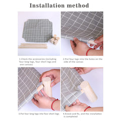 Pozico cat dog cot in gray grid fabric suitable for indoor or outdoor use