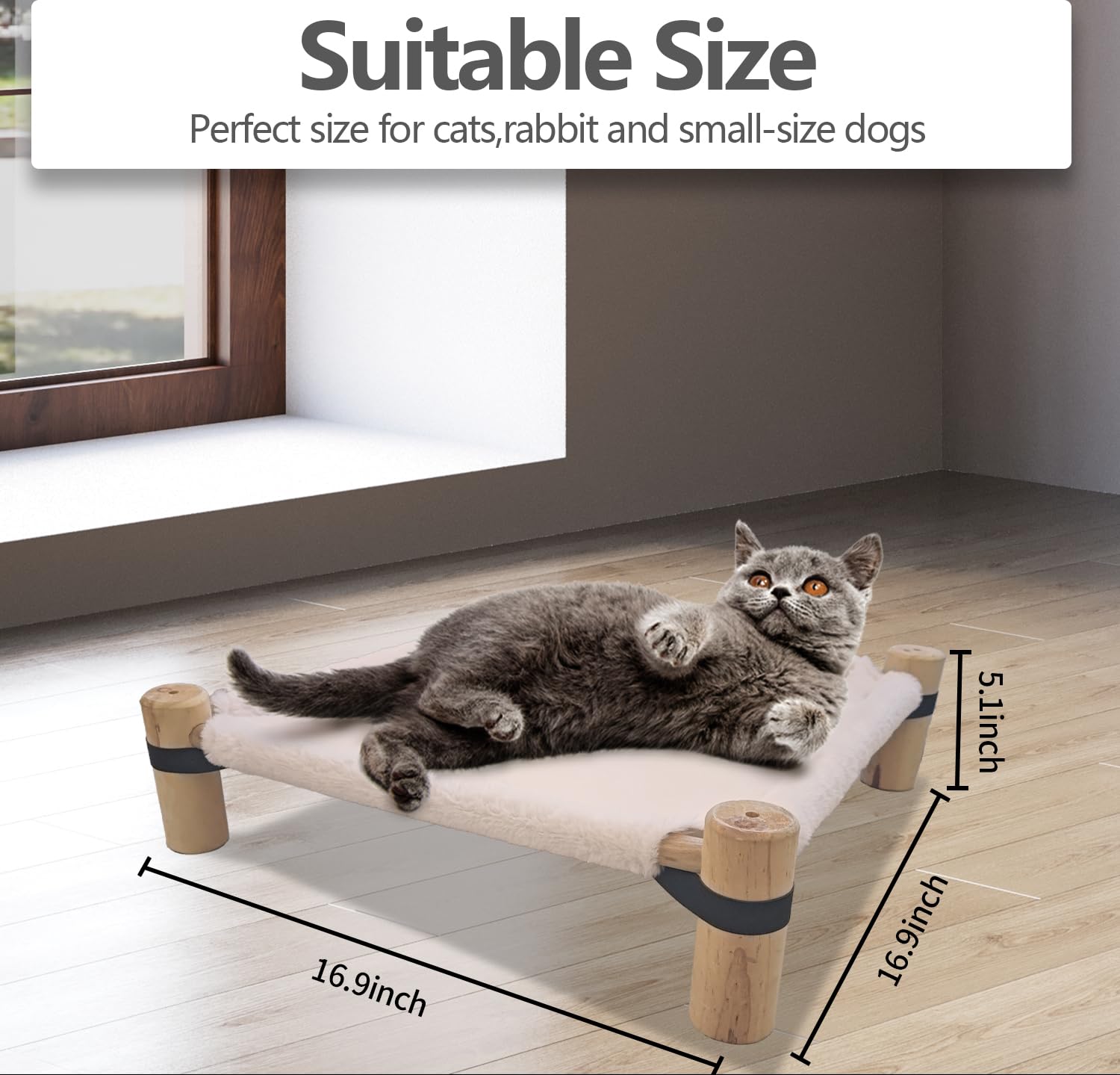 Pozico cat hammock bed removable washable cover keeps plush space fresh.