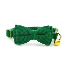 Prazcci cat collar green bow tie for daily wear and charming style