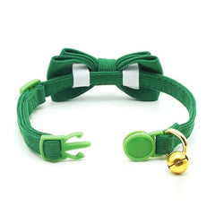 Prazcci cat collar green breakaway buckle enables safe release and easy on/off