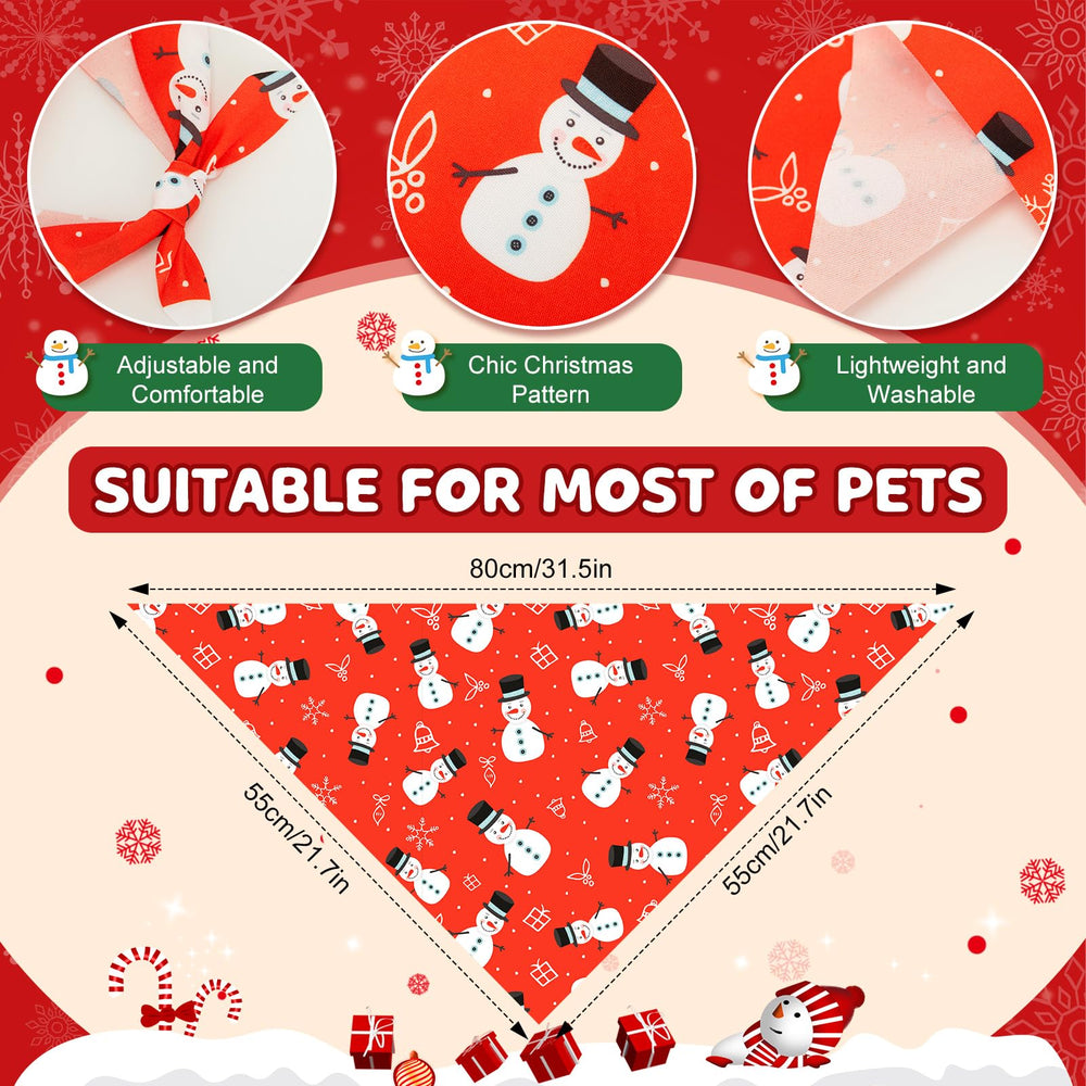 Preboun Christmas dog bandanas Santa design for adorable seasonal photoshoots