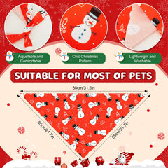 Preboun Christmas dog bandanas Santa design for adorable seasonal photoshoots