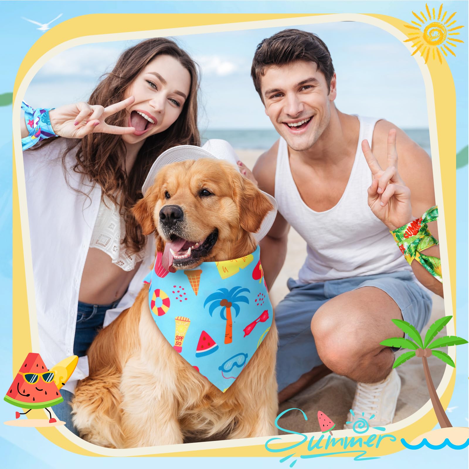 Preboun dog bandana adjustable fit for most sizes