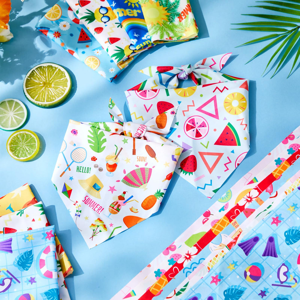 Preboun dog bandana summer designs add cheerful pet style
