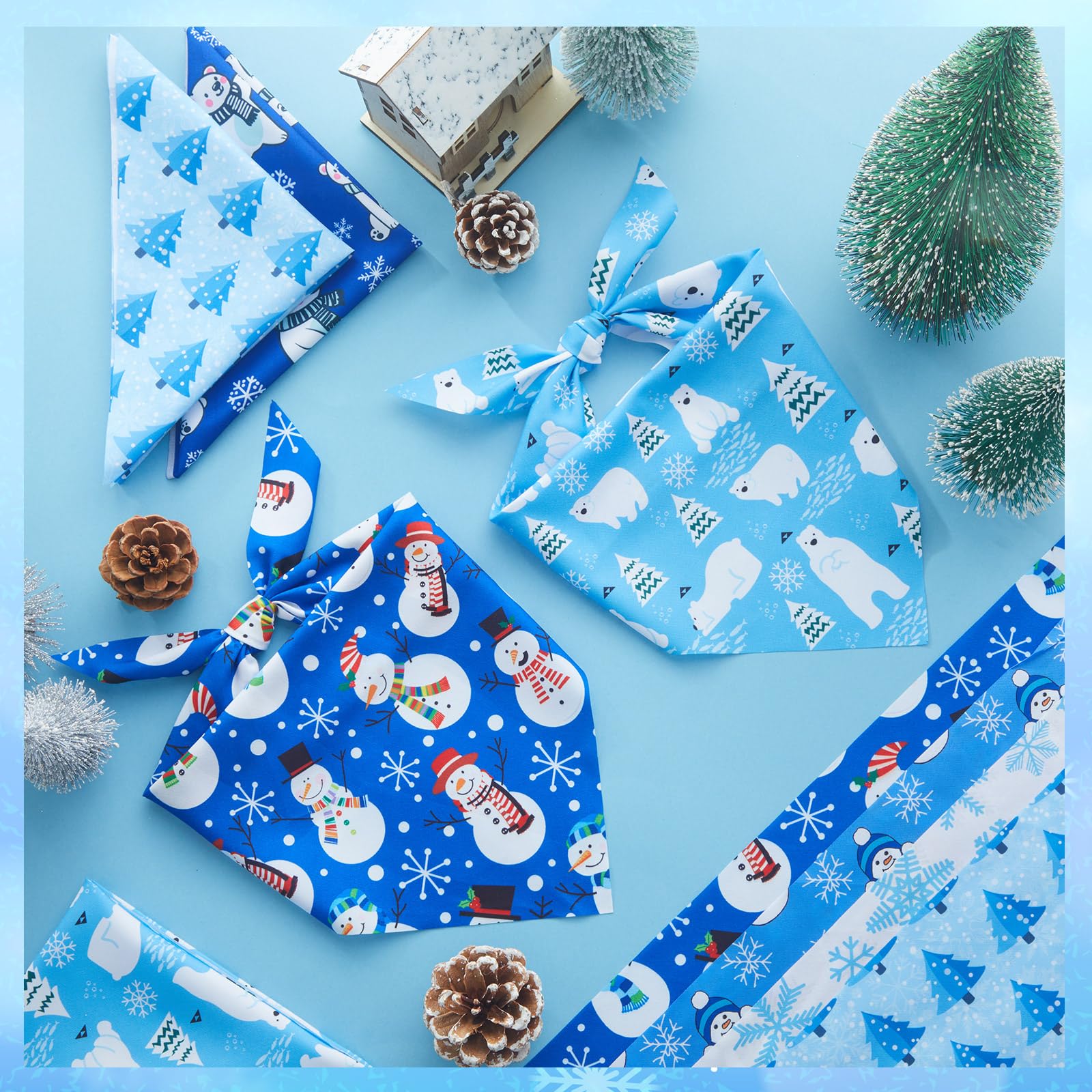 Preboun winter dog bandana bulk pack 50 pieces for easy styling