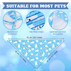 Preboun winter dog bandana polar bear motif for cozy winter look