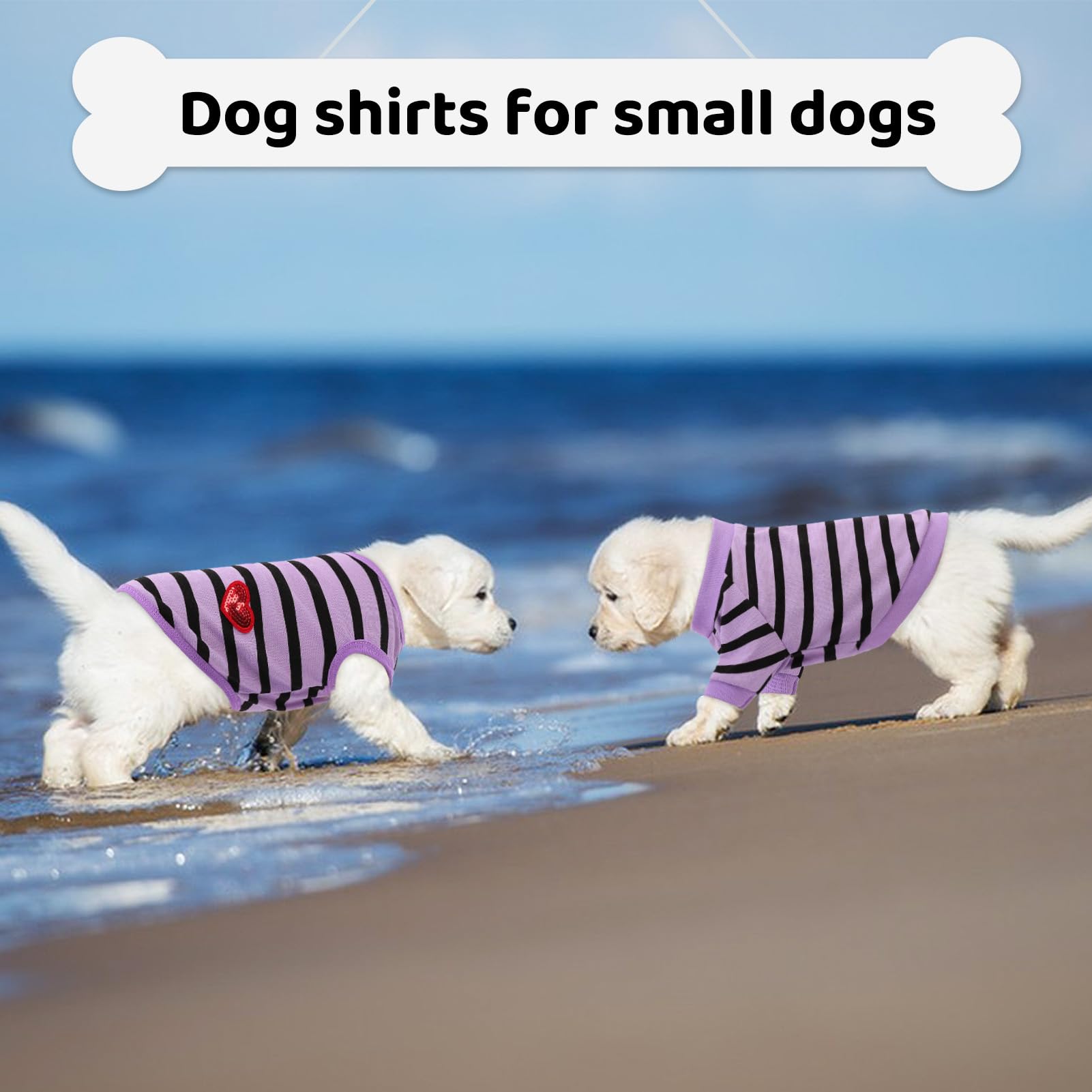 Preferhouse striped purple tee during walk showcases quick-dry, easy-care fabric.