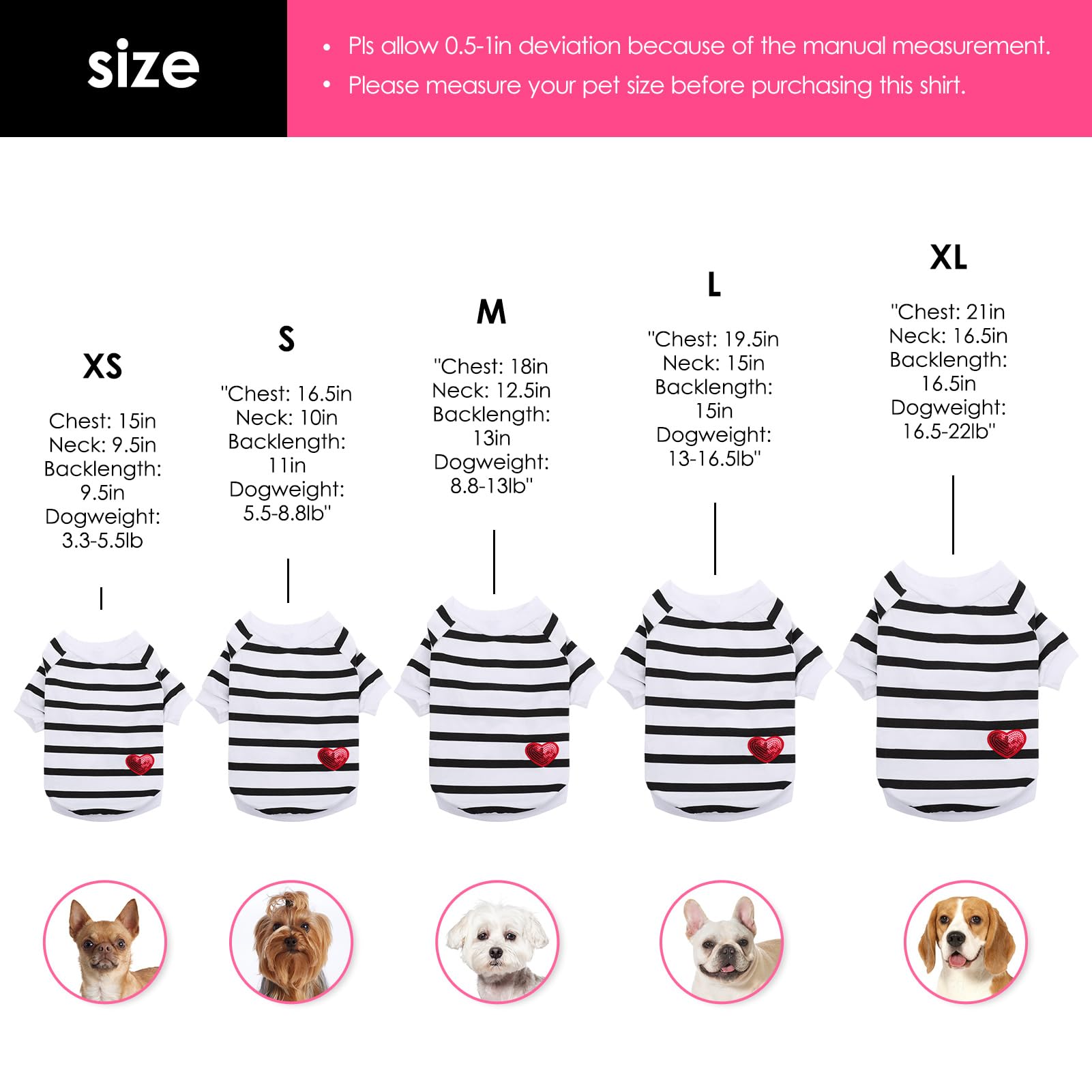 Preferhouse striped dog t-shirt back view features stylish detail for photos.