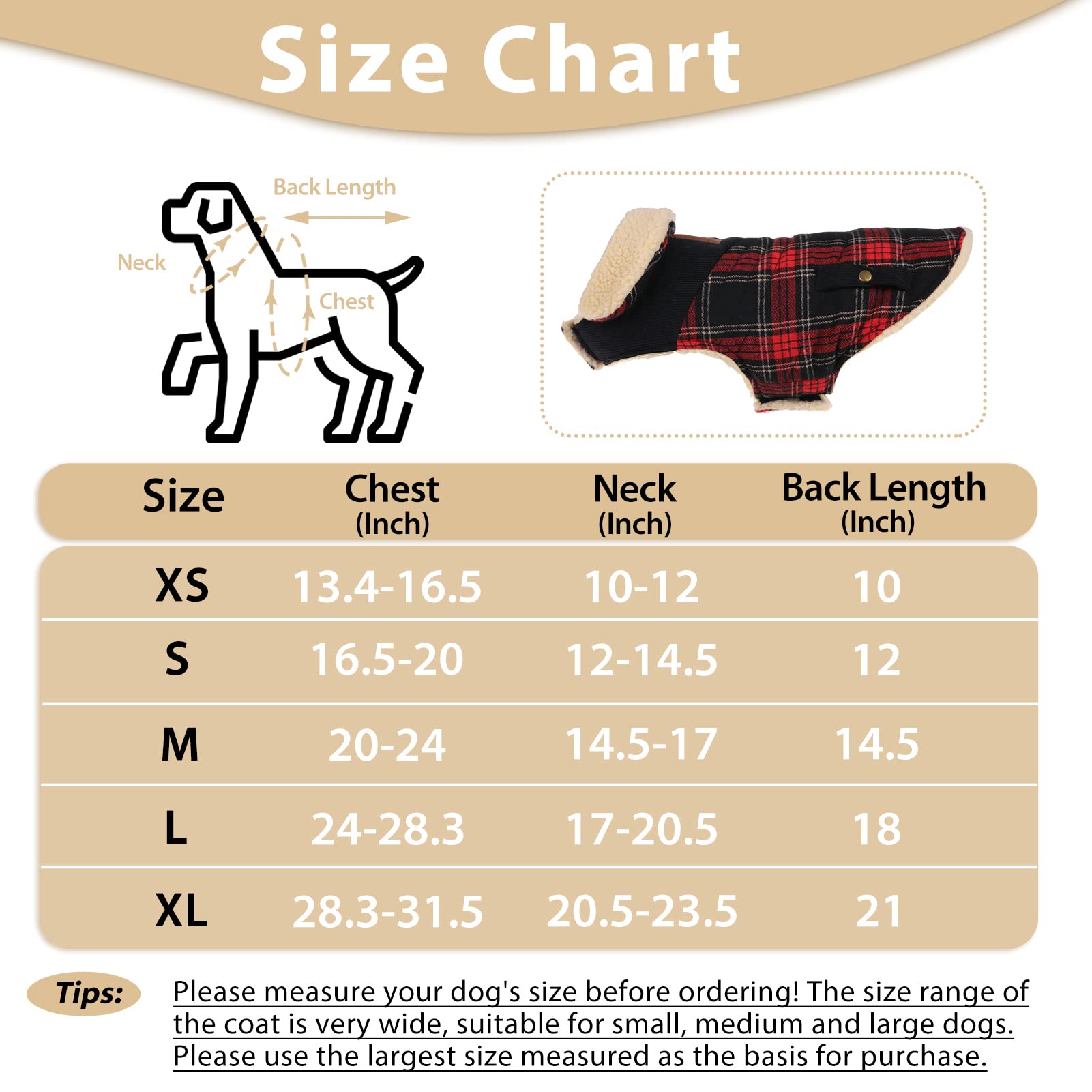 Preferhouse winter dog coat red XS fleece lining delivers soft warmth.