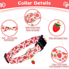 PREHAI personalized dog collar with bright colors and charming pendant