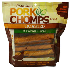 Premium Pork Chomps Roasted Twistz Pork large pack front view — safer, long-lasting chews for dogs.