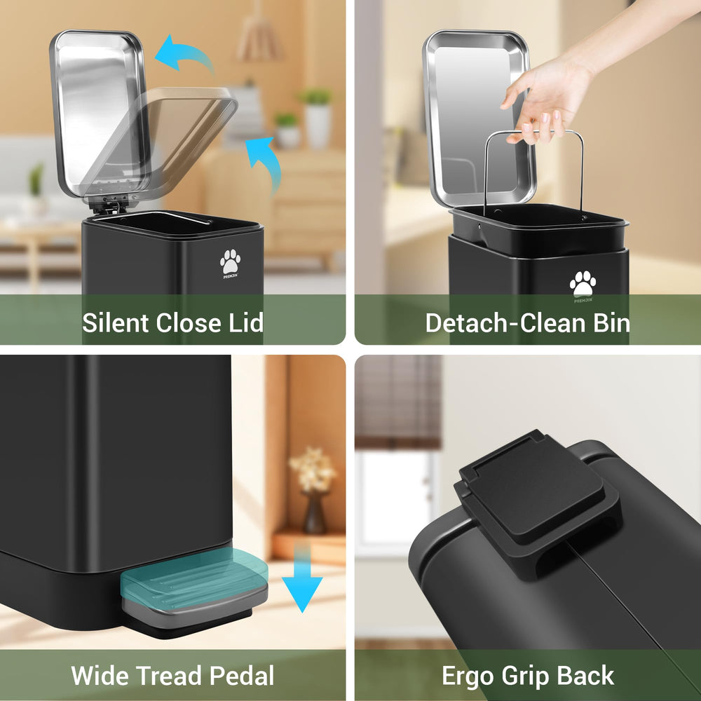 PREMJIN removable inner bucket with carrying handle for hygienic disposal.
