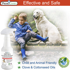 Premo Guard spray bottle top for easy, safe application in homes with pets.