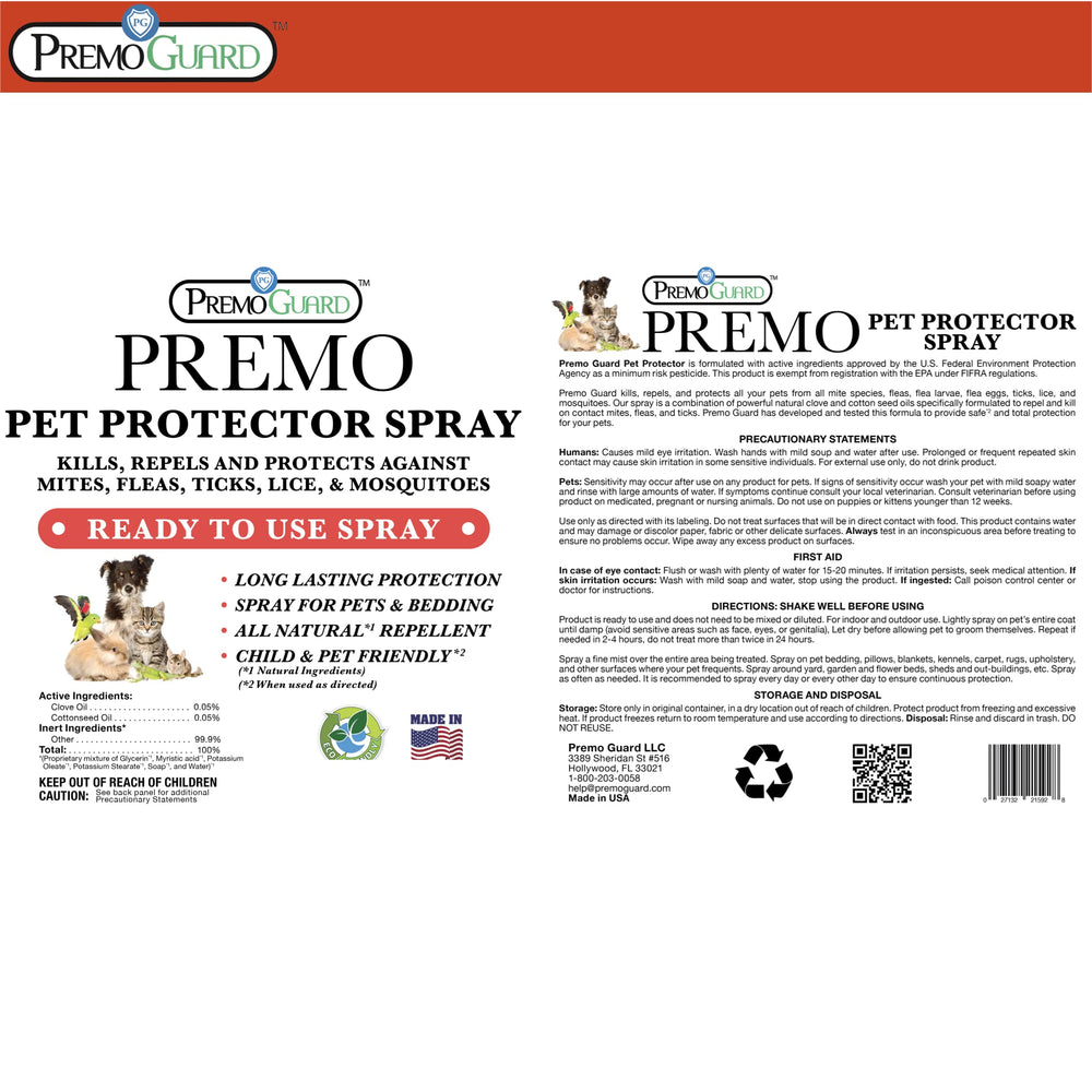 Premo Guard packaging emphasizes family-safe, third-party tested formula.