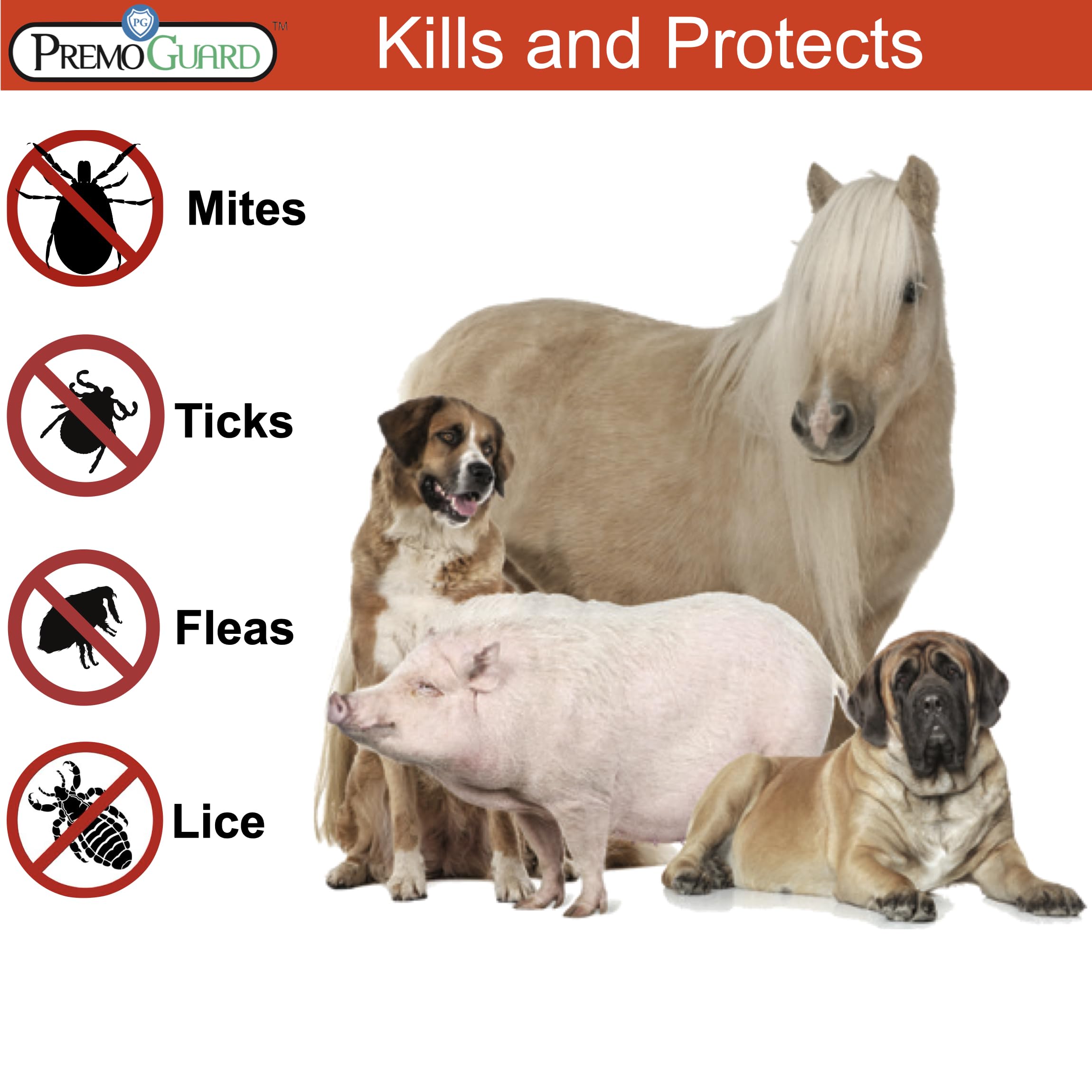 Premo Guard outdoors in yard provides pest protection for pets.