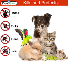 Premo Guard pet protector spray on cat fur for gentle, non-toxic defense.