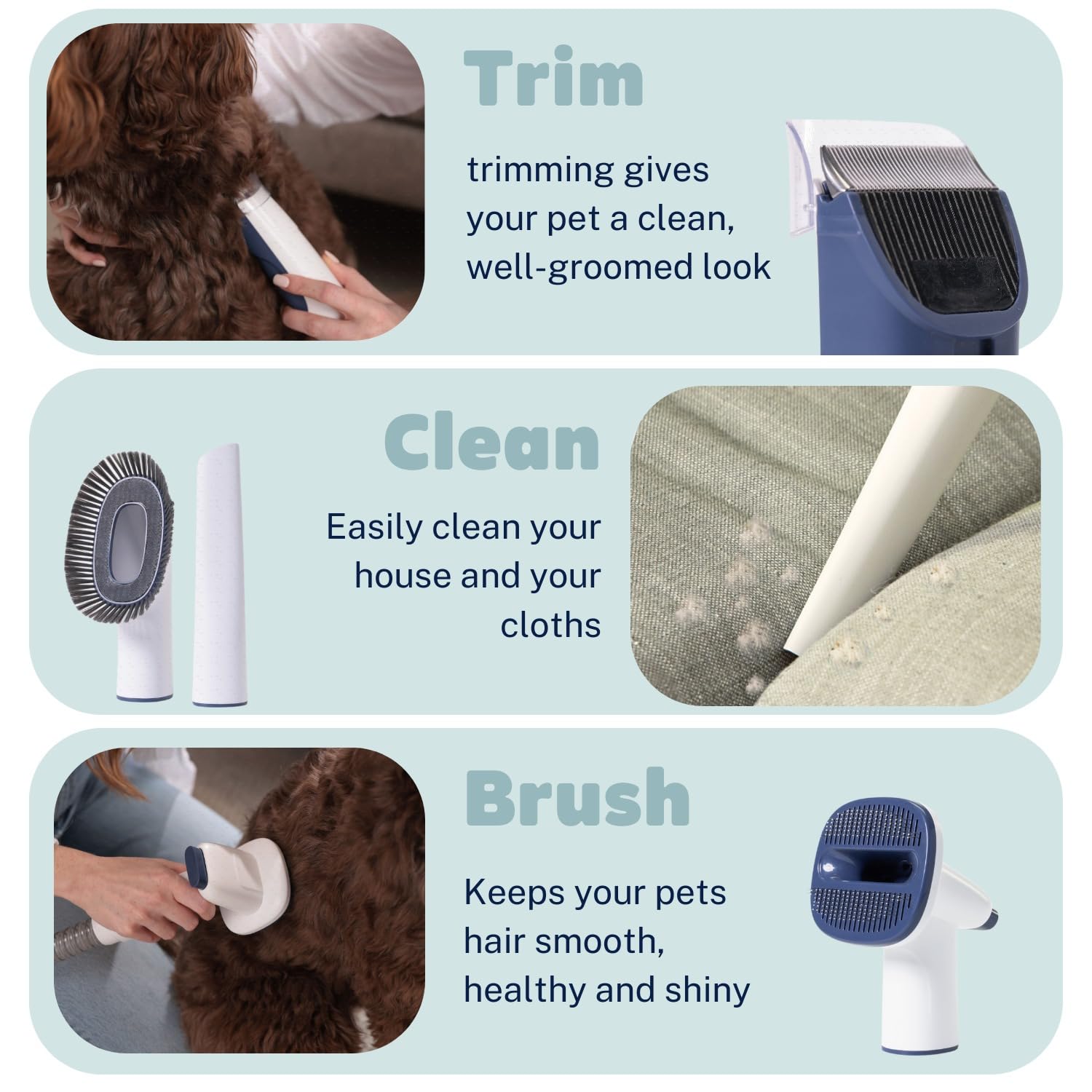Prepaw cordless operation for flexible grooming without outlet dependency