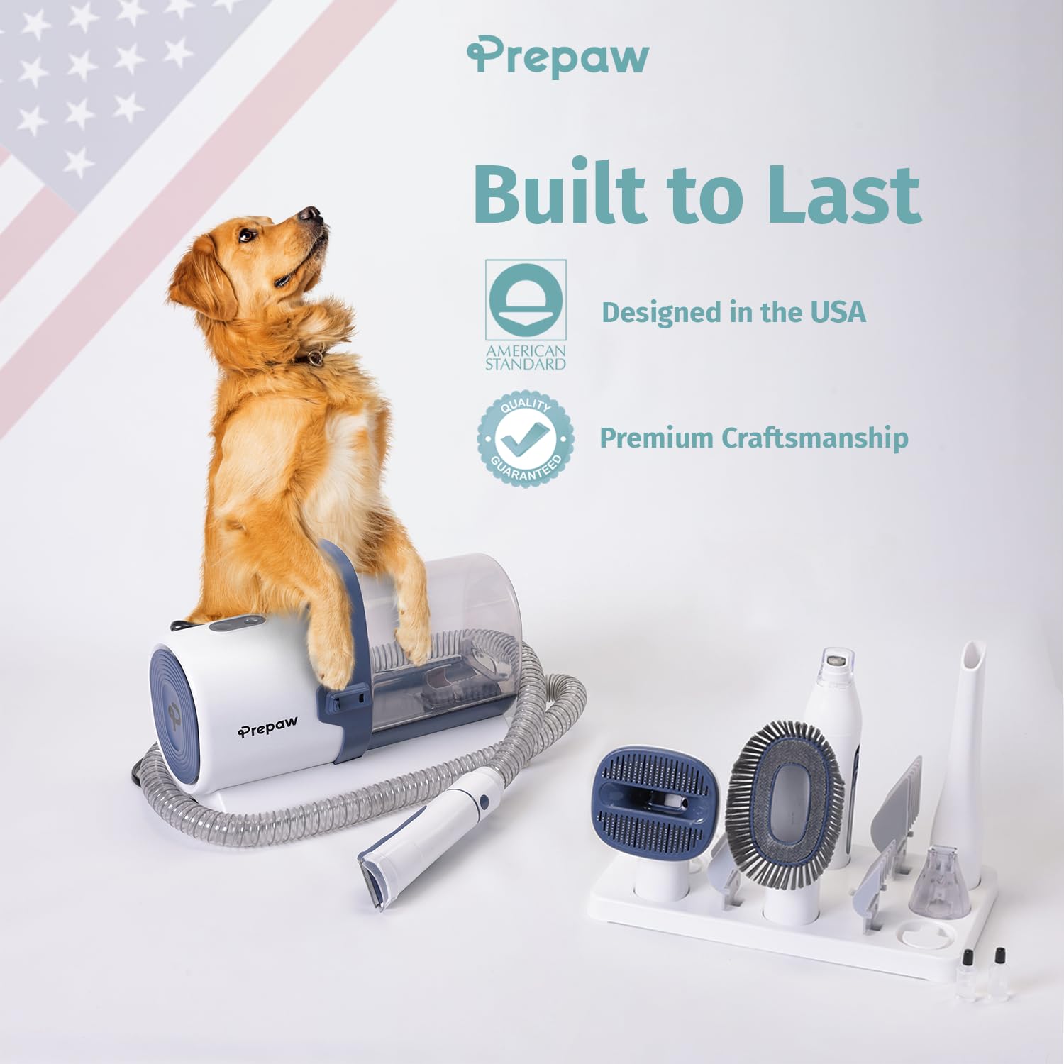 Prepaw seven-tool grooming set covers trimming, paw care, and cleaning